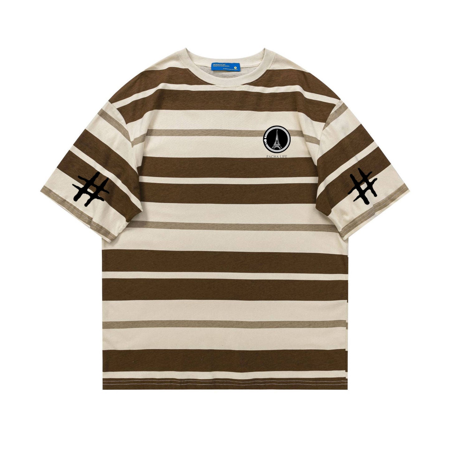 Tee-shirt stripedbrown